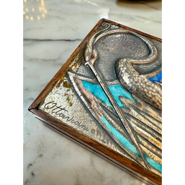 Vintage Decorative Italian Wood Box 1970s Signed For Sale - Image 4 of 7