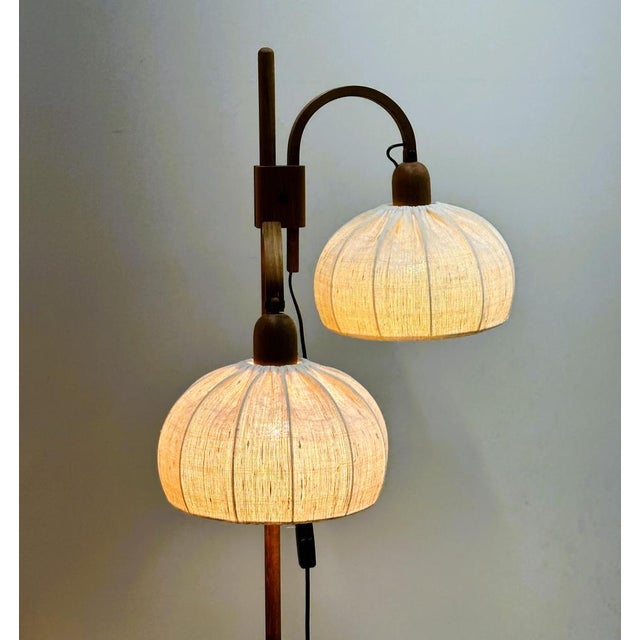 Vintage Danish Adjustable Teak Standing Lamp from Domus, 1970s For Sale - Image 3 of 16