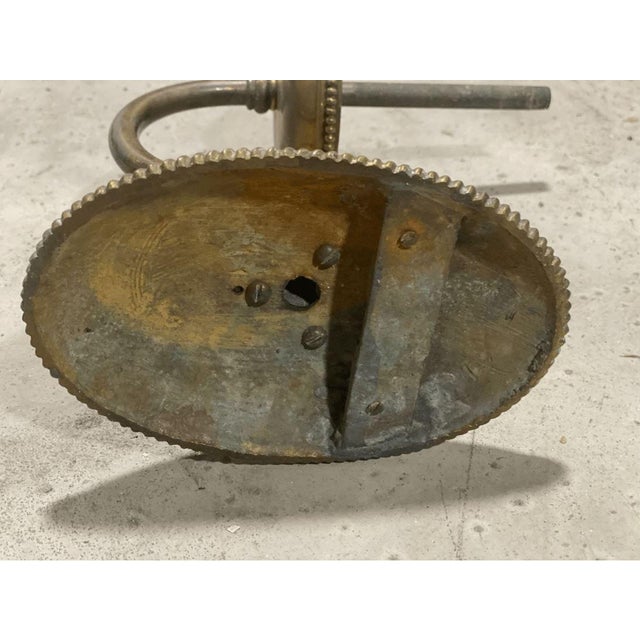 Mid 19th Century Antique Ornate Victorian Sconce Plate Base Part Single Arm For Sale - Image 5 of 5