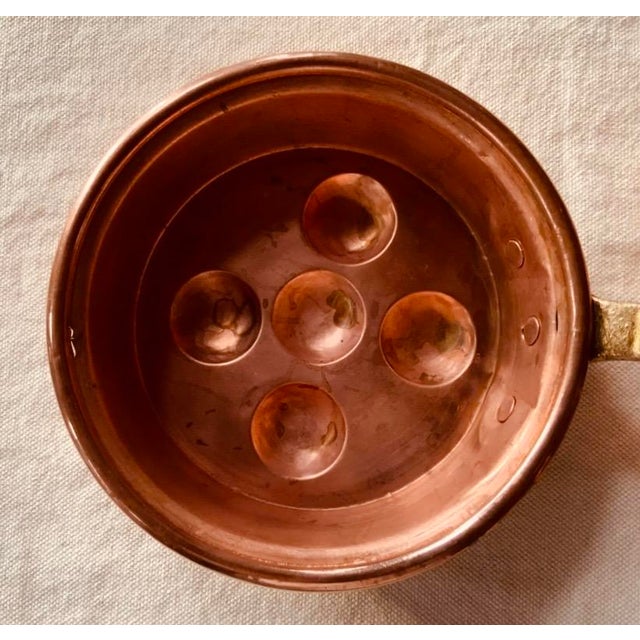 French French Copper Pan With Long Handle - Handmade 1950s For Sale - Image 3 of 18