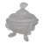 Portieux Vallerystahl Satin Argonaut Shell Frosted Glass Candy Dish 4505b For Sale