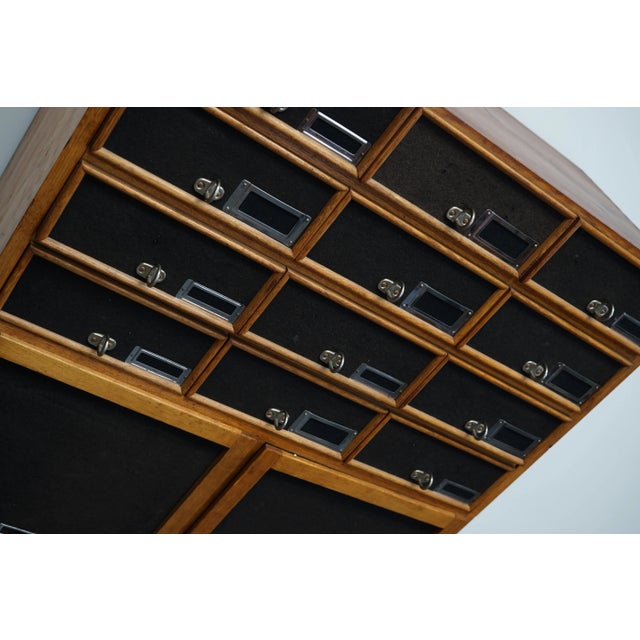 Industrial German Oak and Pine Apothecary Cabinet, Mid-20th-Century For Sale - Image 6 of 16