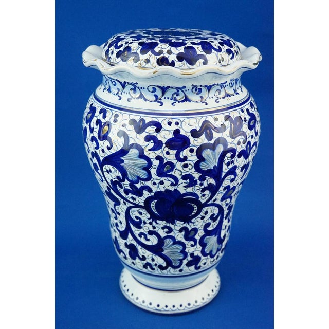 Mid-Century Modern Albarello Ceramic Pharmacy Vase from Cacf, Faenza, Italy, 1960s For Sale - Image 3 of 18