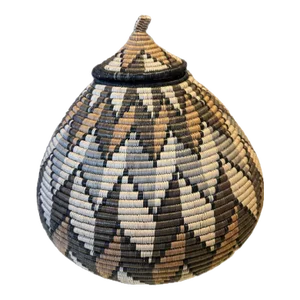Small African Zulu Ukhamba Basket – Handwoven Beer Vessel
