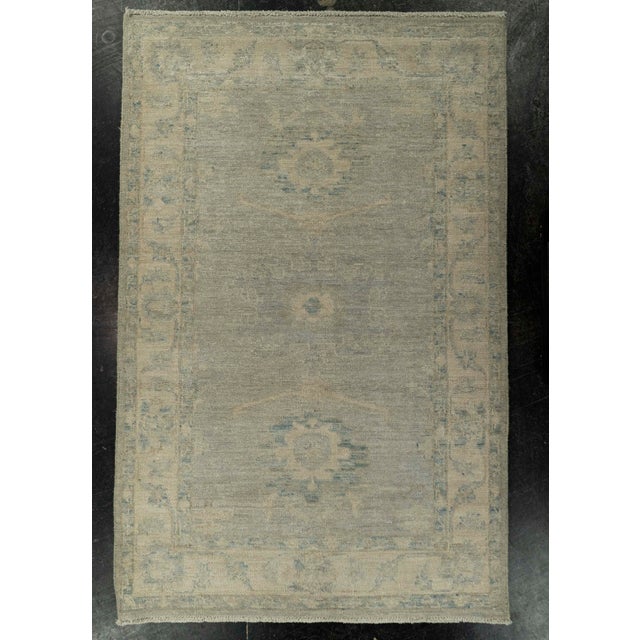 Gray Oushak Rug 3'4" x 5'2" #21331 For Sale - Image 8 of 8