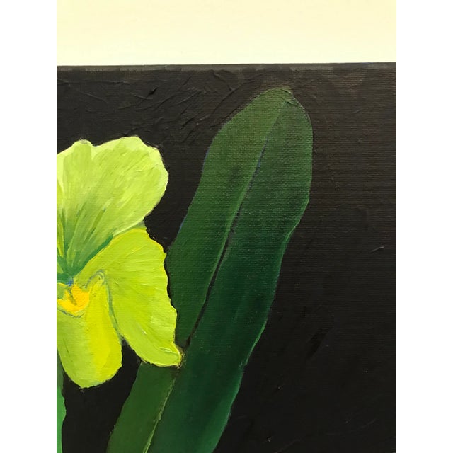 Fresh and Modern Still Life With Orchid Painting For Sale - Image 9 of 11