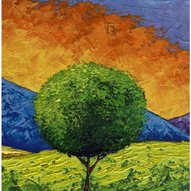 Oil Painting Summer Sunset Over Flowering Slopes v. Zadorozhnya For Sale - Image 4 of 8