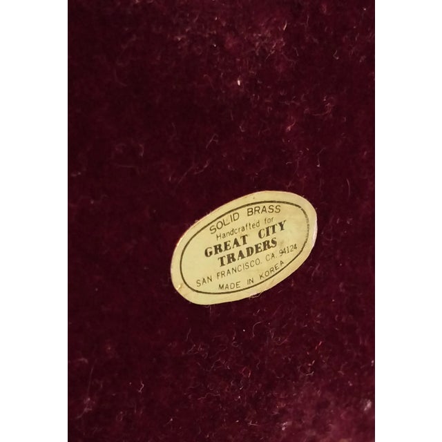 Metal Mid Century Brass Parrot Bird on Perch Stand For Sale - Image 7 of 10