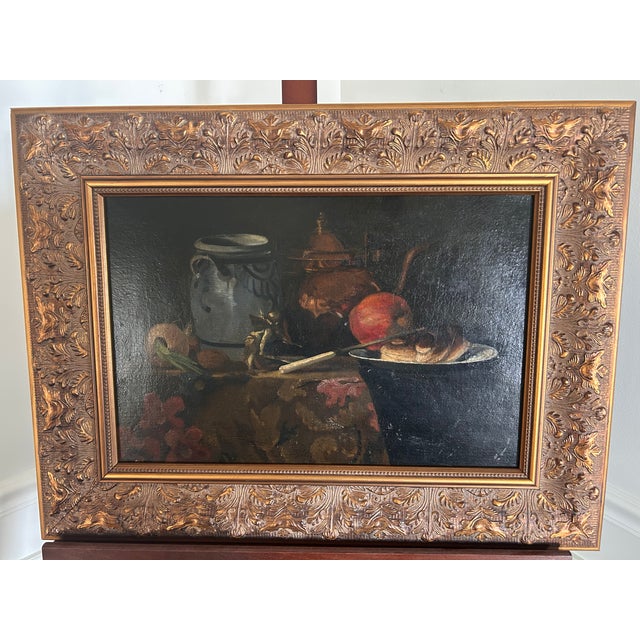 Antique Original Still-Life Oil Painting, American School of William Merritt Chase For Sale - Image 10 of 12