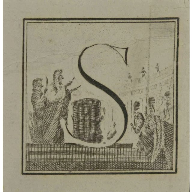 Letter s is an etching realized by luigi vanvitelli artist of the 18th century. The etching belongs to the print suite...