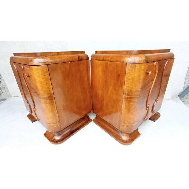 Art Deco Bedside Tables by Jindrich Halabala for Up Závody, 1930s, Set of 2 For Sale - Image 14 of 16