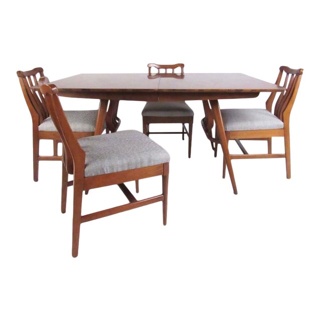 Vintage Modern Sculptural Walnut Dining Room Set Chairish
