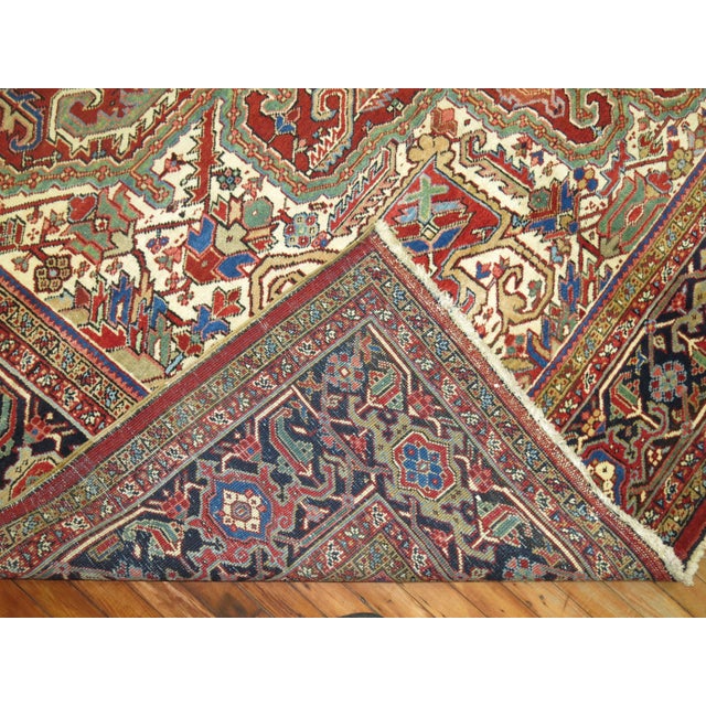 Antique Persian Heriz Rug For Sale - Image 4 of 18