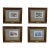 1980s 4 Ducks Unlimited Federal Duck Signed Stamp Prints Brass Plaque Pine Frame 25" - Set of 4 For Sale