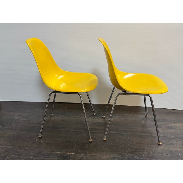 Modernica Case Study Fiberglass H-Base Side Chairs, Pair For Sale In San Francisco - Image 6 of 12