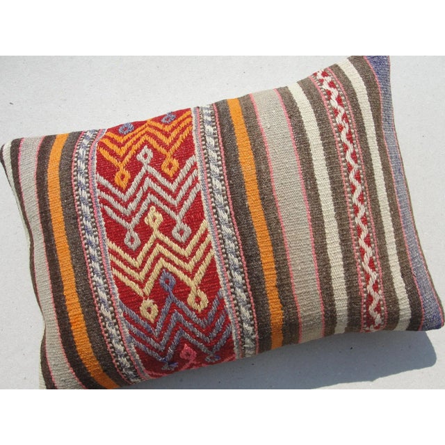 Art Deco Kilim Rug Pillow Cover For Sale - Image 3 of 12