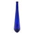 Contemporary Pair of Tall Cobalt Blue Art Glass Bottles, Sculptural Cone Forms For Sale - Image 3 of 9