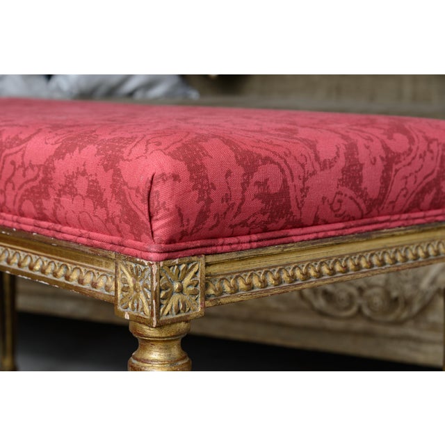Pair Gilt-Wood Louis XVI Style Benches, For Sale - Image 4 of 17