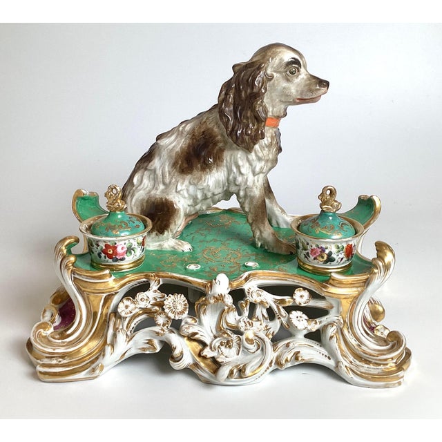 A whimsical porcelain inkstand attributed to Jacob Petit, born Jacob Mordecai, was a well-known and celebrated French...