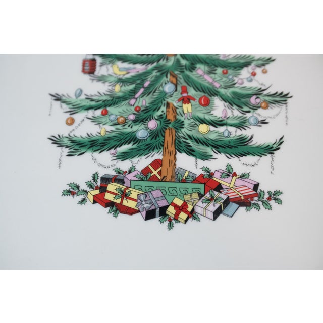 1990s Spode England Christmas Tree Dinner Platter Holiday Dinnerware For Sale In Washington DC - Image 6 of 7