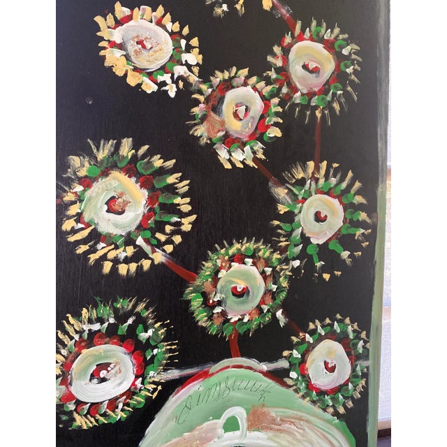 Jimmy Lee Sudduth Folk Art Flowers Painting For Sale - Image 10 of 12