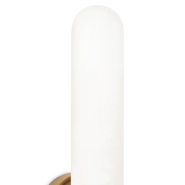 Regina Andrew Salon Alabaster Sconce Large, Natural Brass For Sale - Image 4 of 8