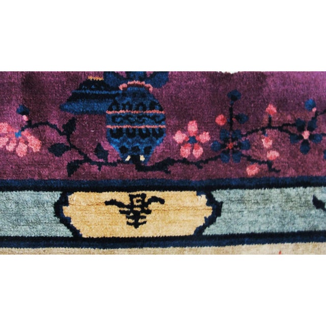 Textile Antique Art Deco Chinese Rug For Sale - Image 7 of 10