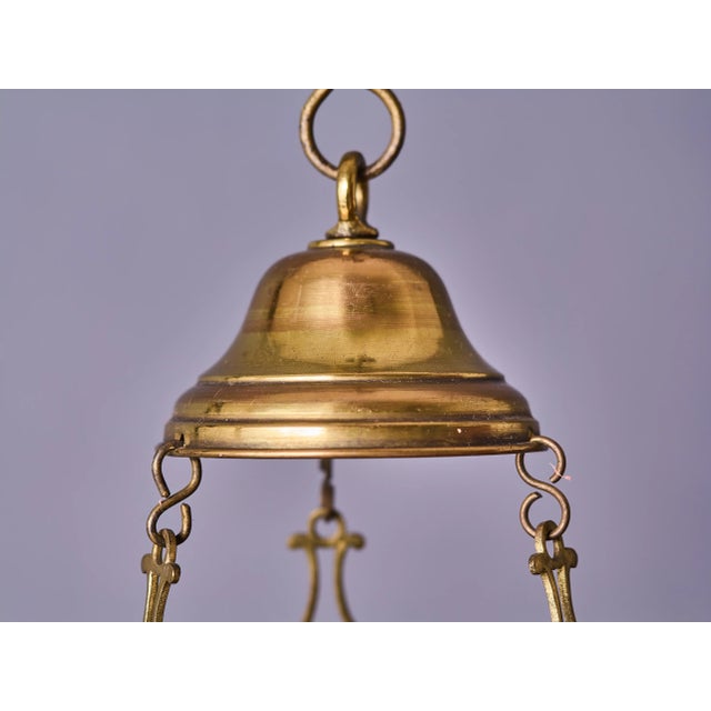 Goldenrod Neo-Gothic Hanging Temple Oil Lamp For Sale - Image 8 of 9