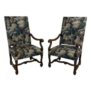 Newly Upholstered French Arm Chairs For Sale