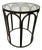New Howard Elliott Collection Palladio Side Table -- Hand-Rubbed Bronze and Tempered Glass For Sale