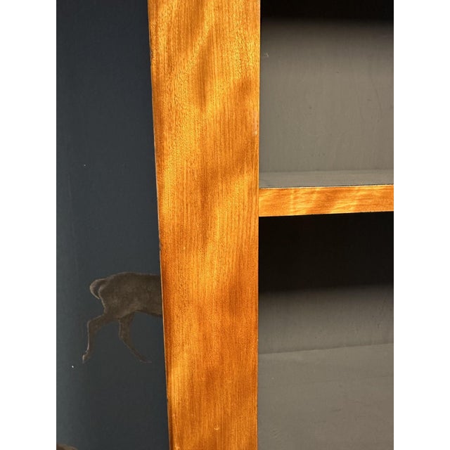 Large Satinwood Open Bookcase For Sale - Image 5 of 11