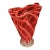 Vintage MCM Murano Style Hand Blown Swirl Ruffle Rim Art Glass Vase For Sale
