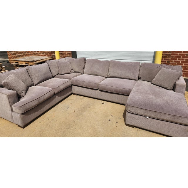 Arhaus Arhaus Camden Three-Piece Gray Sectional Sofa For Sale - Image 4 of 11