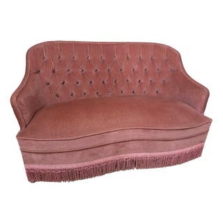 Vintage Velvet Sofa, 1950s For Sale