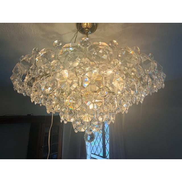 Metal Mid-Century Venini Style Swarovski Baronet 12 Light Chandelier by Schonbek For Sale - Image 7 of 10