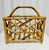 Vintage Scorched Bamboo & Bent Rattan Magazine Holder For Sale - Image 4 of 5