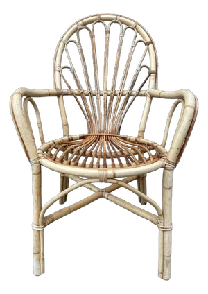 Vintage Armchair in Rattan, 1960
