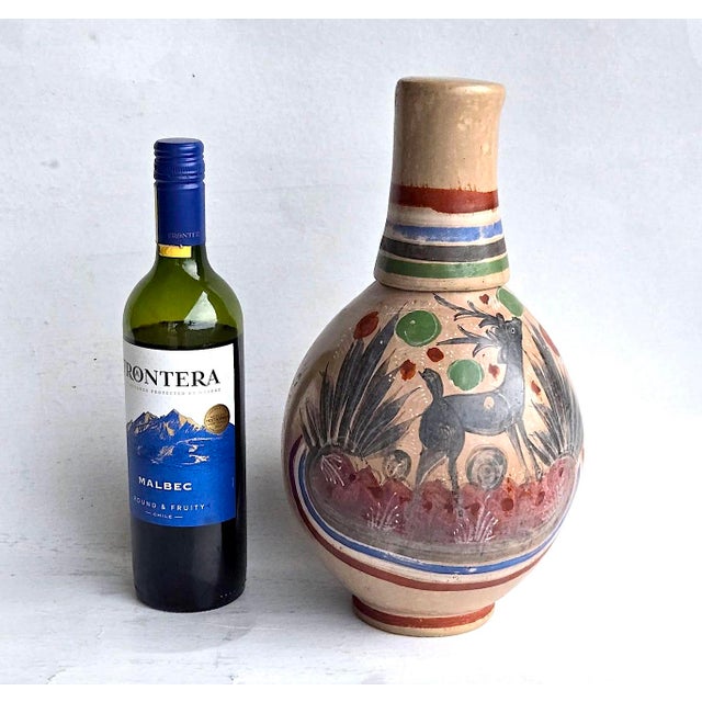 1960s 1960s Tonalá Mexico Burnished Glaze Ceramic Water Jug/Decanter With Cup, 2 Piece Set For Sale - Image 5 of 12