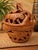 Wonderful vintage hand-carved wooden safari animal basket or decorative sculpture, believed to date to approximately the...