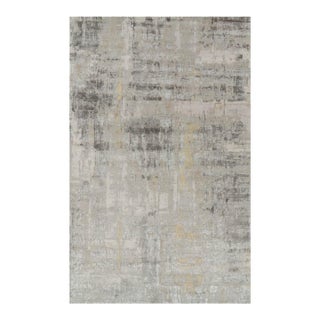Rug & Kilim’s Oversized Abstract Rug in Silver-Gray and Beige-Brown Patterns 12x19 For Sale