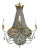 Large Signed E. F. Caldwell Bronze and Crystal Empire Style Chandelier For Sale
