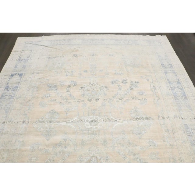 Textile Early 20th Century Beautiful Persian Yazd Room Rug - 8'9" x 11'8" For Sale - Image 7 of 10