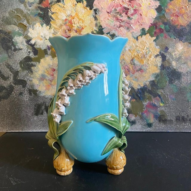 Antique Minton Majolica Vase, 1800s For Sale - Image 5 of 10