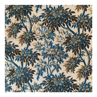 Vintage French Tree Foliage Pattern Fabric - 33x55" For Sale