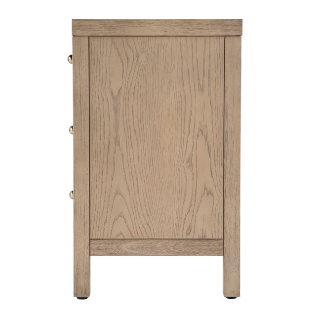 2020s Nora 25 in. W Rectangular Wood 3 Drawer Nightstand, Light Oak For Sale - Image 5 of 10