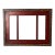 Heavy Metal Three-Opening Canvas Frame With Burgundy and Bronze-Tone Finish For Sale