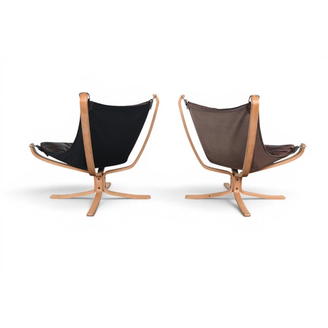 Mid 20th Century Pair of Lowback Sigurd Ressell Falcon Chairs in Lacquered Beech For Sale - Image 10 of 11