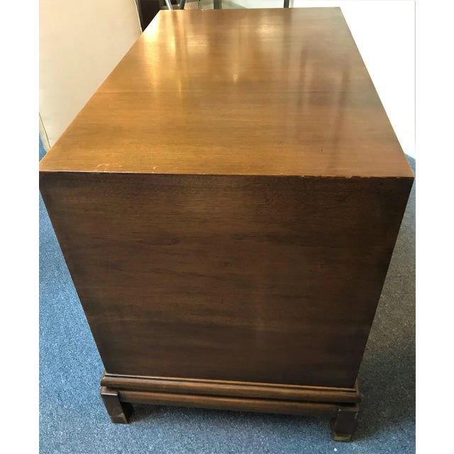Vintage Mid Century Modern Half Cabinet With Side Platform and Cushion in the Style of Renzo Rutili For Sale - Image 12 of 13