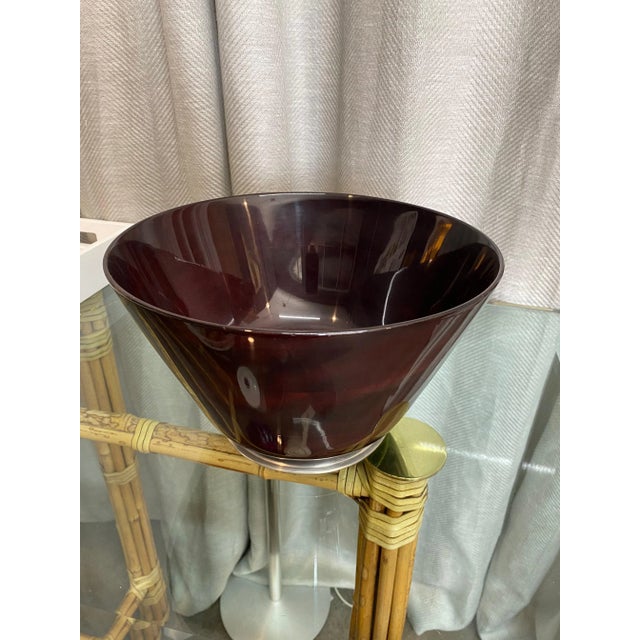 Boho Chic Tortoiseshell Style & Silver Bowl For Sale - Image 3 of 5