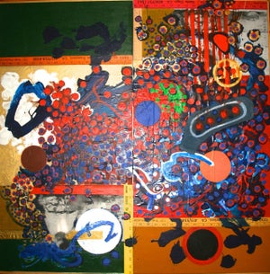 Jose Ramon Lerma, "Call To Mohammad" Jose Ramon Lerma Mixed Media Assemblage Painting